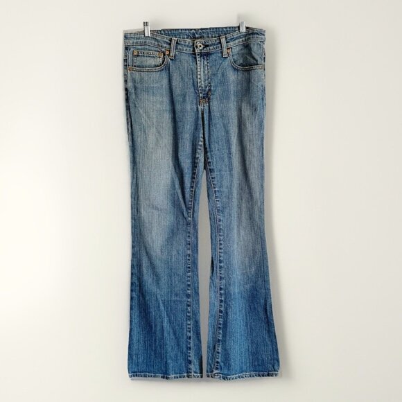 Ralph Lauren Polo Jeans Women’s 12 Blue Bootcut Denim Classic 32x31 Button Fly - Picture 1 of 9